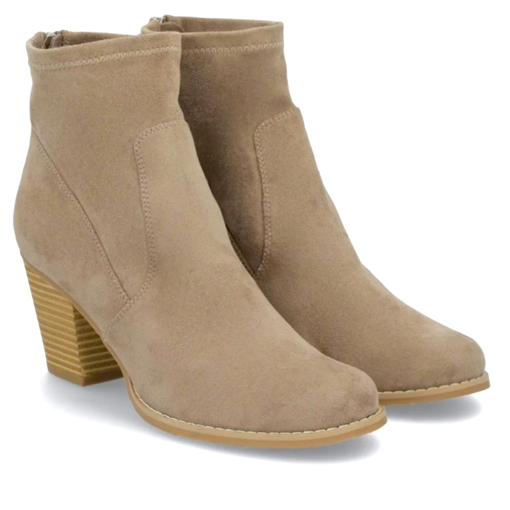 New Suede like  Tan Ankle Boots